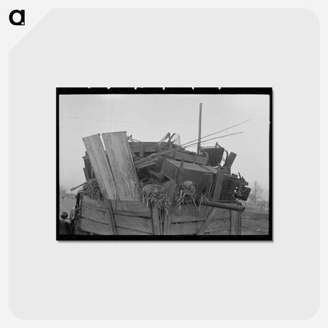 アートポストカード-Moving Farmer's Belongings
 - ラッセル リー Postcard.