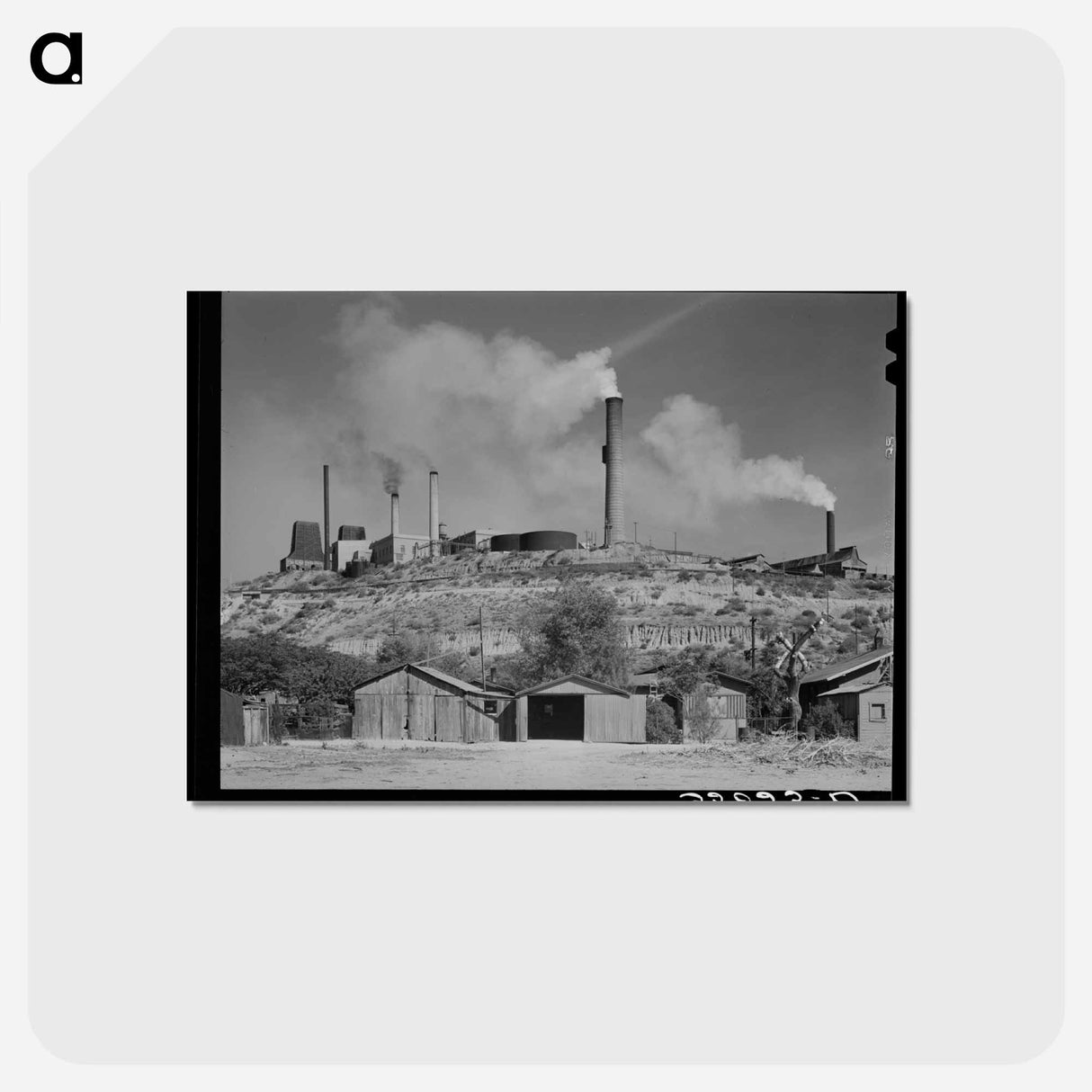 アートポストカード-Copper Smelter, Miami, Arizona
 - ラッセル リー Postcard.