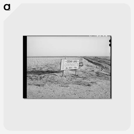 アートポストカード-Dawson County Sign
 - ラッセル リー Postcard.