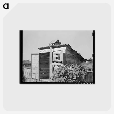 アートポストカード-Henhouse and Pigeon Cote
 - ラッセル リー Postcard.