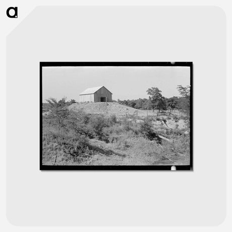 アートポストカード-Barn on a Hummock, Missouri
 - ラッセル リー Postcard.
