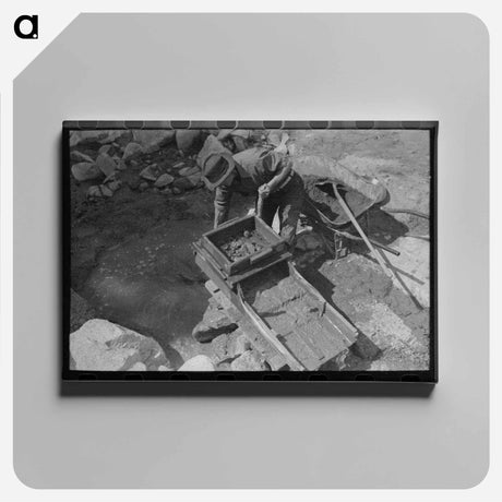 アートパネル-Gold Prospector at Work
 - ラッセル リー Canvas.