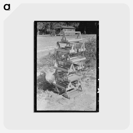 アートポストカード-Strawberry Pickers Carriers
 - ラッセル リー Postcard.