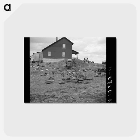 アートポストカード-Root House and Farmhouse Debris
 - ラッセル リー Postcard.
