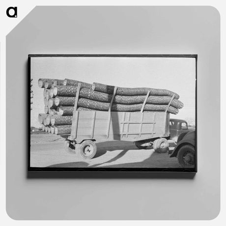 アートパネル-Truckload of Citrus Baskets
 - ラッセル リー Canvas.