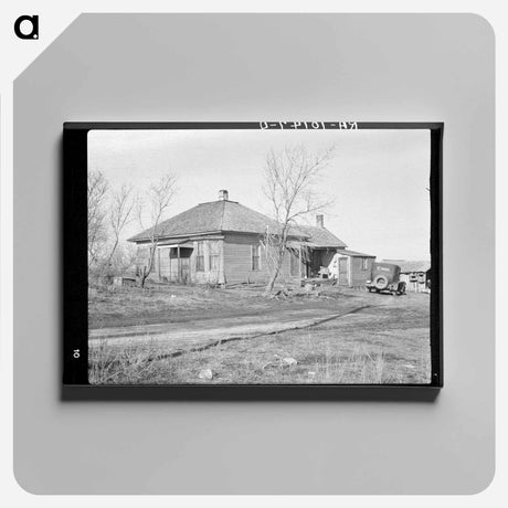 アートパネル-Farm Home of Andy Grubb near Mount Ayr, Iowa
 - ラッセル リー Canvas.