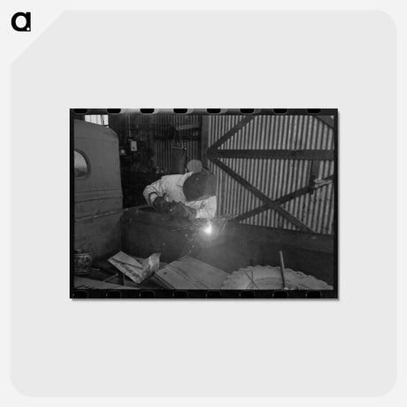 アートポストカード-Automobile Repair Shop
 - ラッセル リー Postcard.