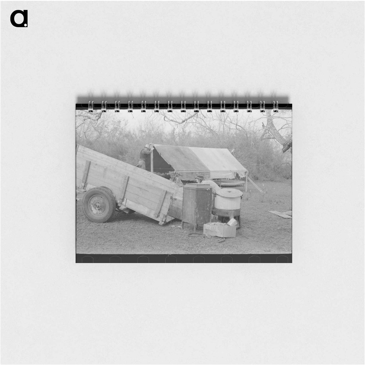 アートメモ帳-Unloading Household Goods, Harlingen, Texas
 - ラッセル リー Memo.