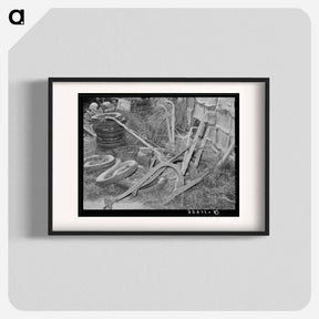 アートポスター-Agricultural Artifacts and Discarded Tires, Oklahoma City
 - ラッセル リー Poster.