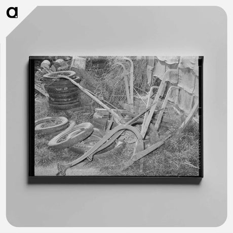 アートパネル-Agricultural Artifacts and Discarded Tires, Oklahoma City
 - ラッセル リー Canvas.