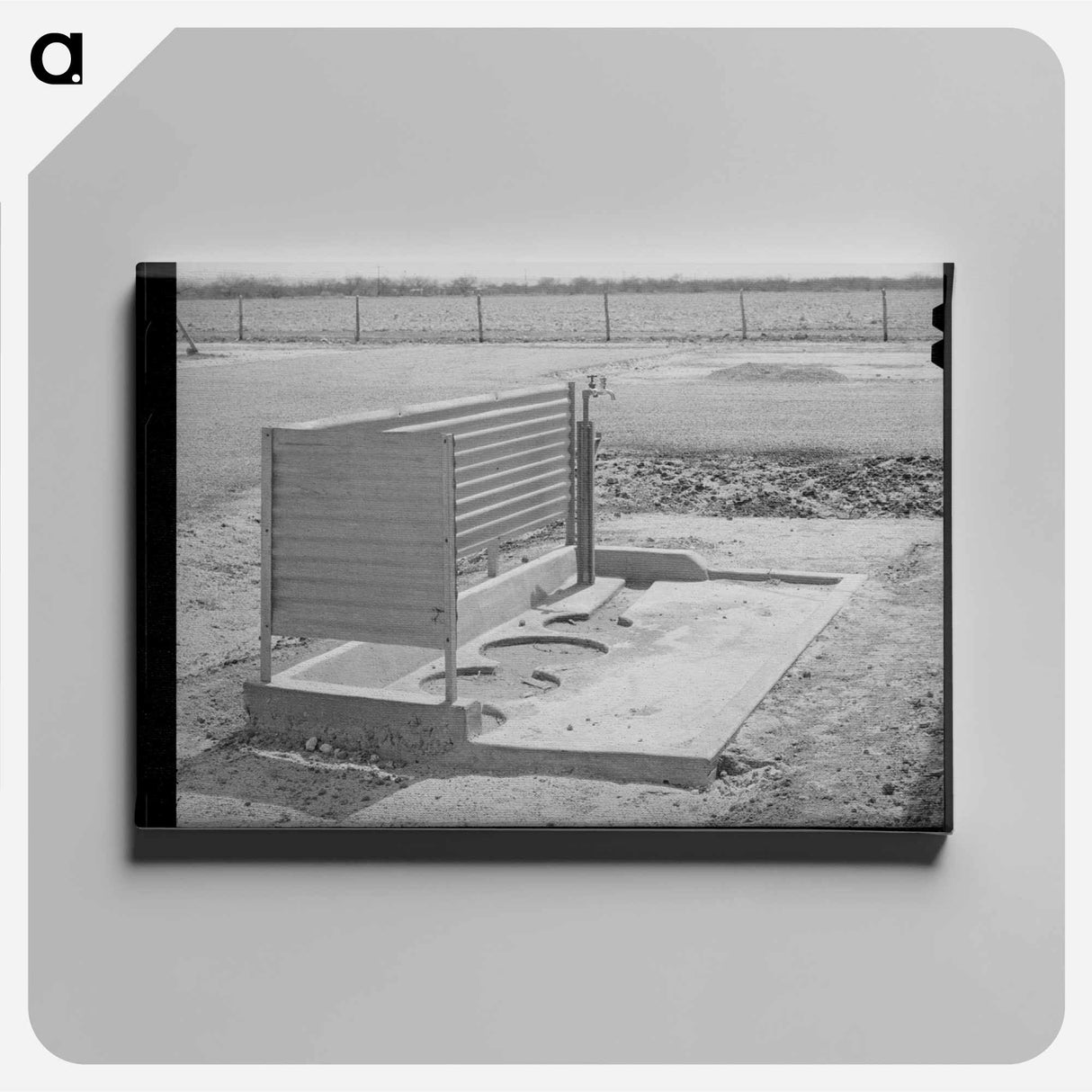 アートパネル-Migratory Labor Camp Utilities, Sinton, Texas
 - ラッセル リー Canvas.