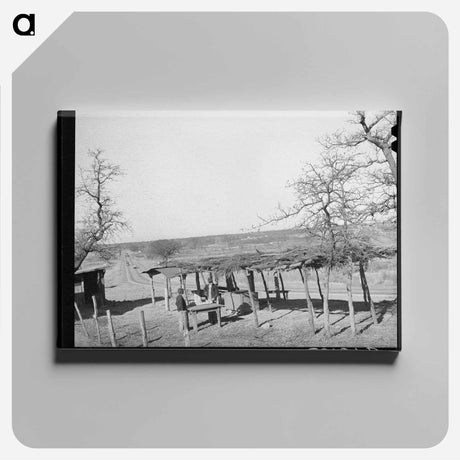 アートパネル-Vegetable Stand, Pomp Hall Farm
 - ラッセル リー Canvas.