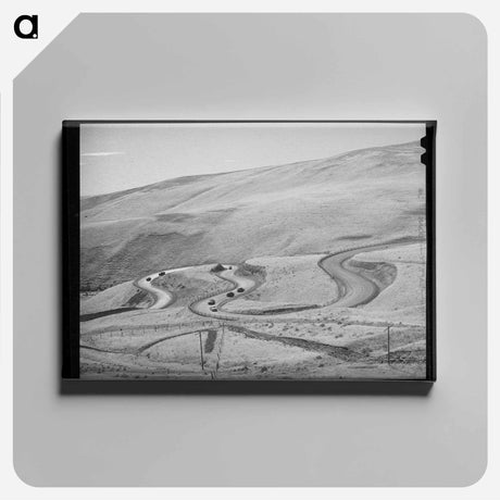 アートパネル-Highway Leading Down to the Gorge at the Columbia River, Klickitat County, Washington
 - ラッセル リー Canvas.
