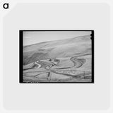 アートポストカード-Highway Leading Down to the Gorge at the Columbia River, Klickitat County, Washington
 - ラッセル リー Postcard.