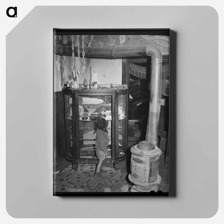 アートパネル-Dining Room of Relief Family, Chicago, Illinois
 - ラッセル リー Canvas.
