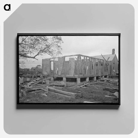 アートパネル-House Wrecking near Lutcher, Louisiana
 - ラッセル リー Canvas.
