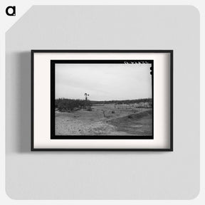 アートポスター-Stock Water Tank and Windmill, Menard County, Texas
 - ラッセル リー Poster.