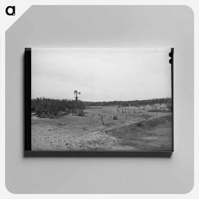 アートパネル-Stock Water Tank and Windmill, Menard County, Texas
 - ラッセル リー Canvas.