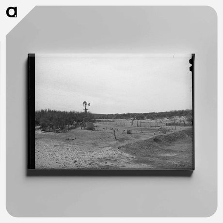 アートパネル-Stock Water Tank and Windmill, Menard County, Texas
 - ラッセル リー Canvas.