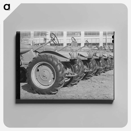 アートパネル-Tractors at Farm Equipment Warehouse, Oklahoma City
 - ラッセル リー Canvas.