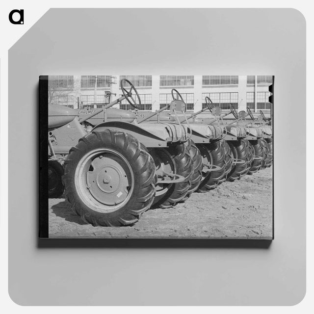 アートパネル-Tractors at Farm Equipment Warehouse, Oklahoma City
 - ラッセル リー Canvas.