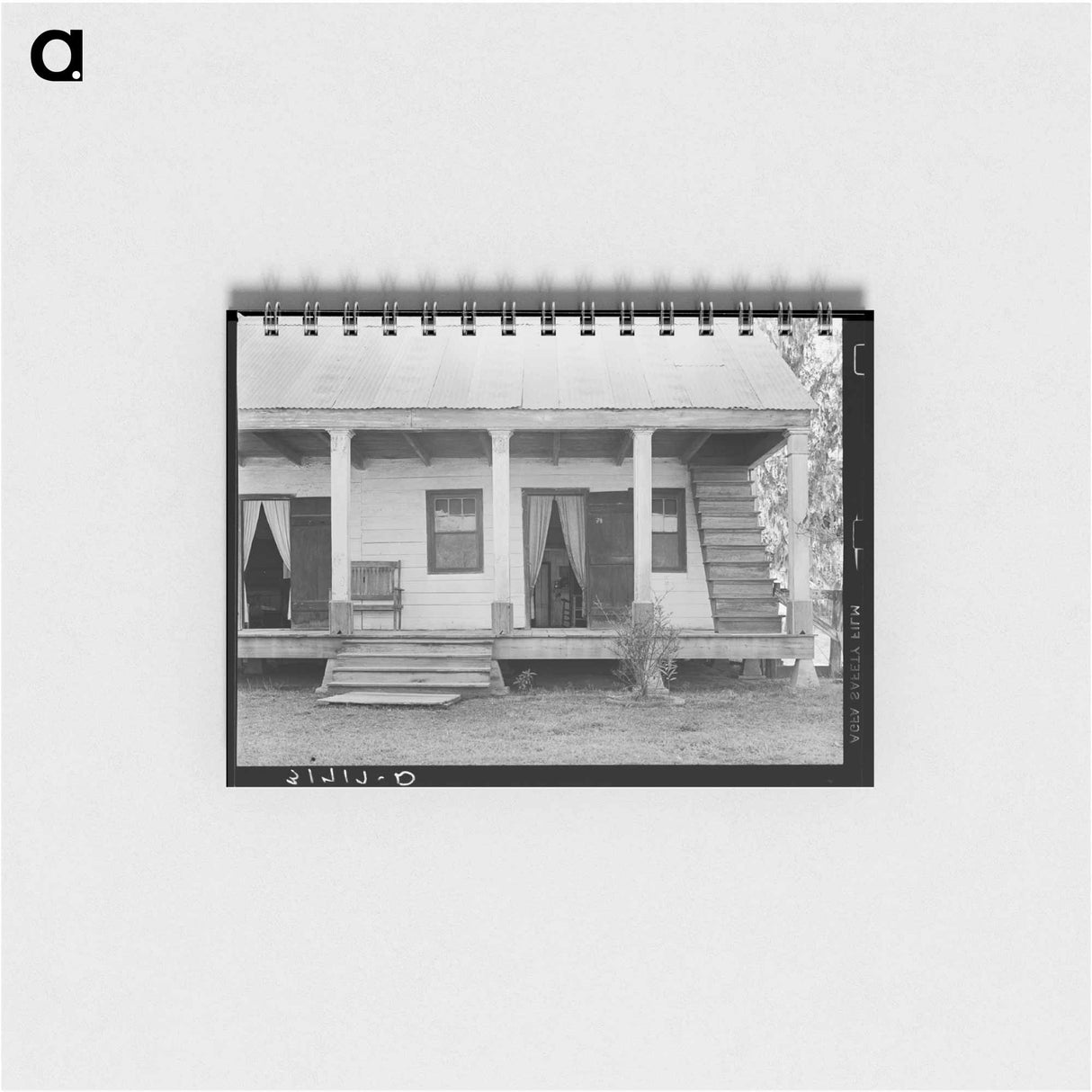 アートメモ帳-House with Exterior Stairway, Breaux Bridge, Louisiana
 - ラッセル リー Memo.