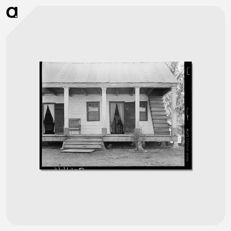 アートポストカード-House with Exterior Stairway, Breaux Bridge, Louisiana
 - ラッセル リー Postcard.