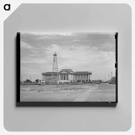アートパネル-Capitol of Oklahoma with Surrounding Derricks, Oklahoma City
 - ラッセル リー Canvas.