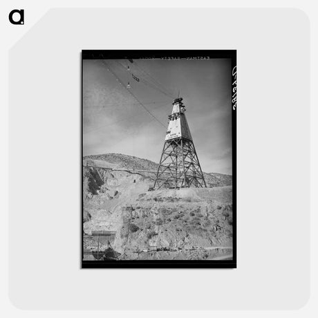 アートポストカード-Central Distribution Tower, Shasta Dam Construction
 - ラッセル リー Postcard.