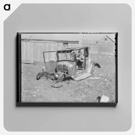 アートパネル-Model T Ford Used as Turkey Roost, Williams County, North Dakota
 - ラッセル リー Canvas.