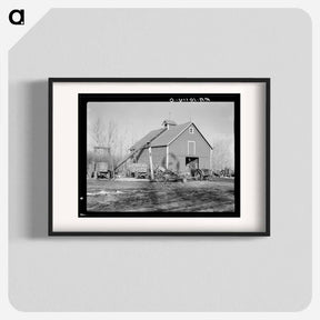アートポスター-Corn Crib on the G.H. West Farm
 - ラッセル リー Poster.