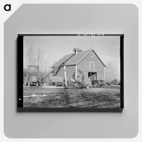 アートパネル-Corn Crib on the G.H. West Farm
 - ラッセル リー Canvas.