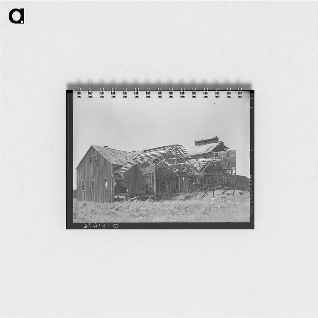 アートメモ帳-Remains of Abandoned Sugar Mill Near Gibson, Louisiana
 - ラッセル リー Memo.