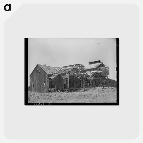 アートポストカード-Remains of Abandoned Sugar Mill Near Gibson, Louisiana
 - ラッセル リー Postcard.