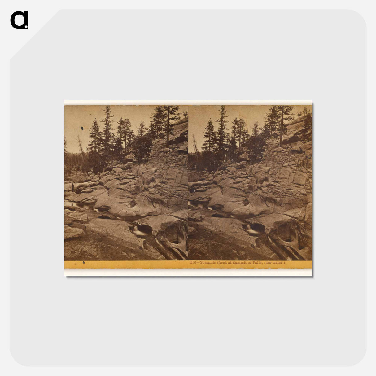アートポストカード-Yosemite Creek at Summit of Falls
 - エドワード マイブリッジ Postcard.