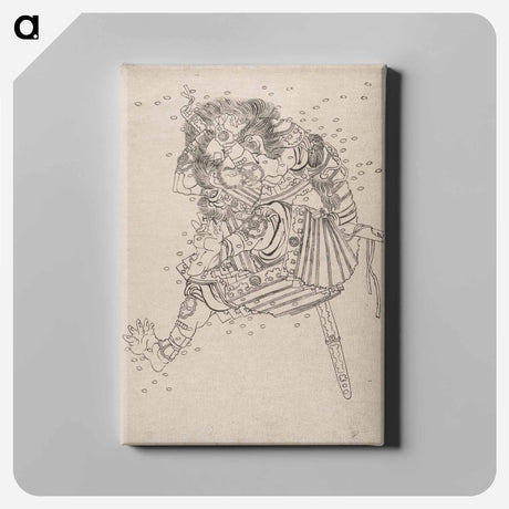 アートパネル-Katsushika Hokusai’s samurai, Album of Sketches - 葛飾 北斎 Canvas.