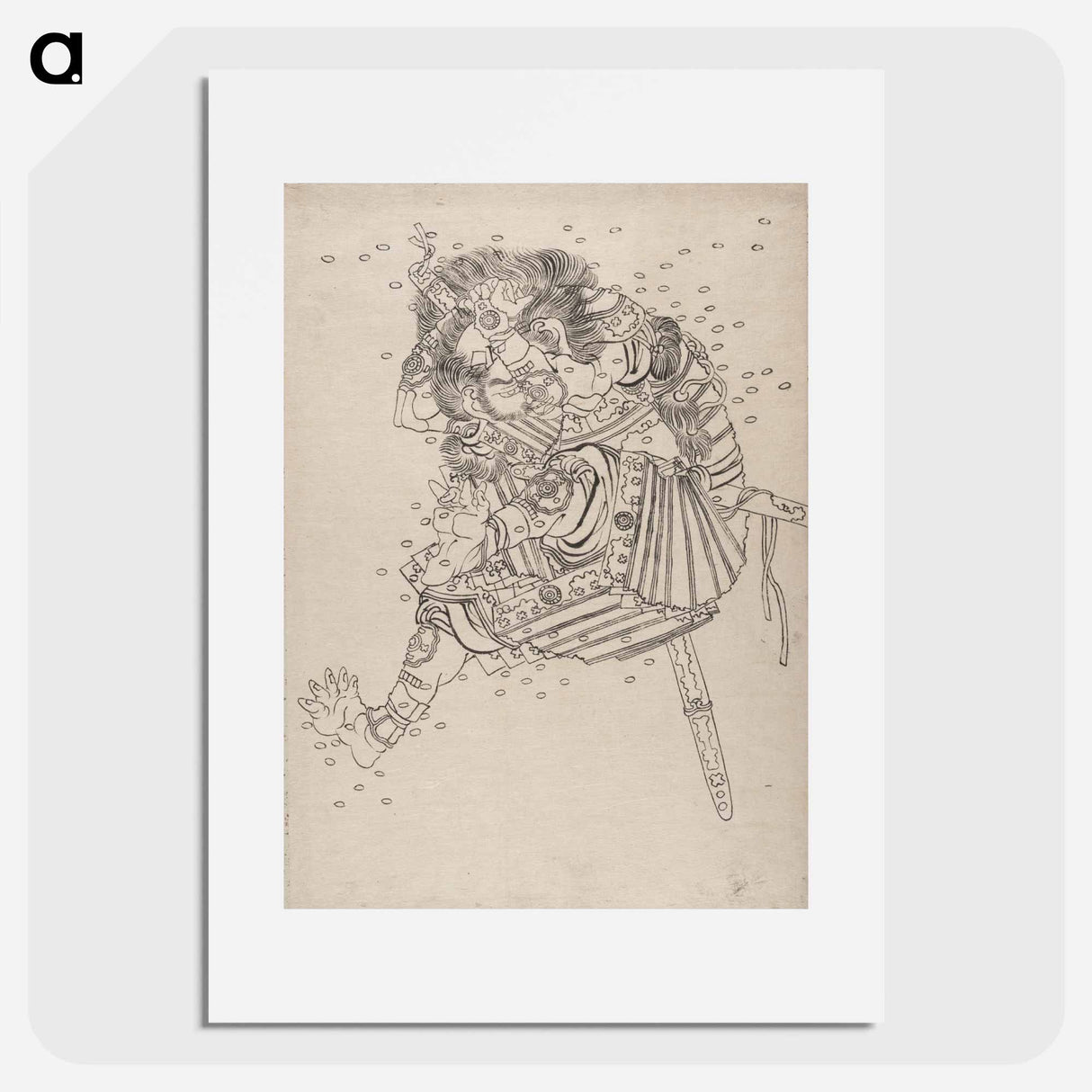 アートポスター-Katsushika Hokusai’s samurai, Album of Sketches - 葛飾 北斎 Poster.