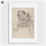アートポスター-Katsushika Hokusai’s samurai, Album of Sketches - 葛飾 北斎 Poster.