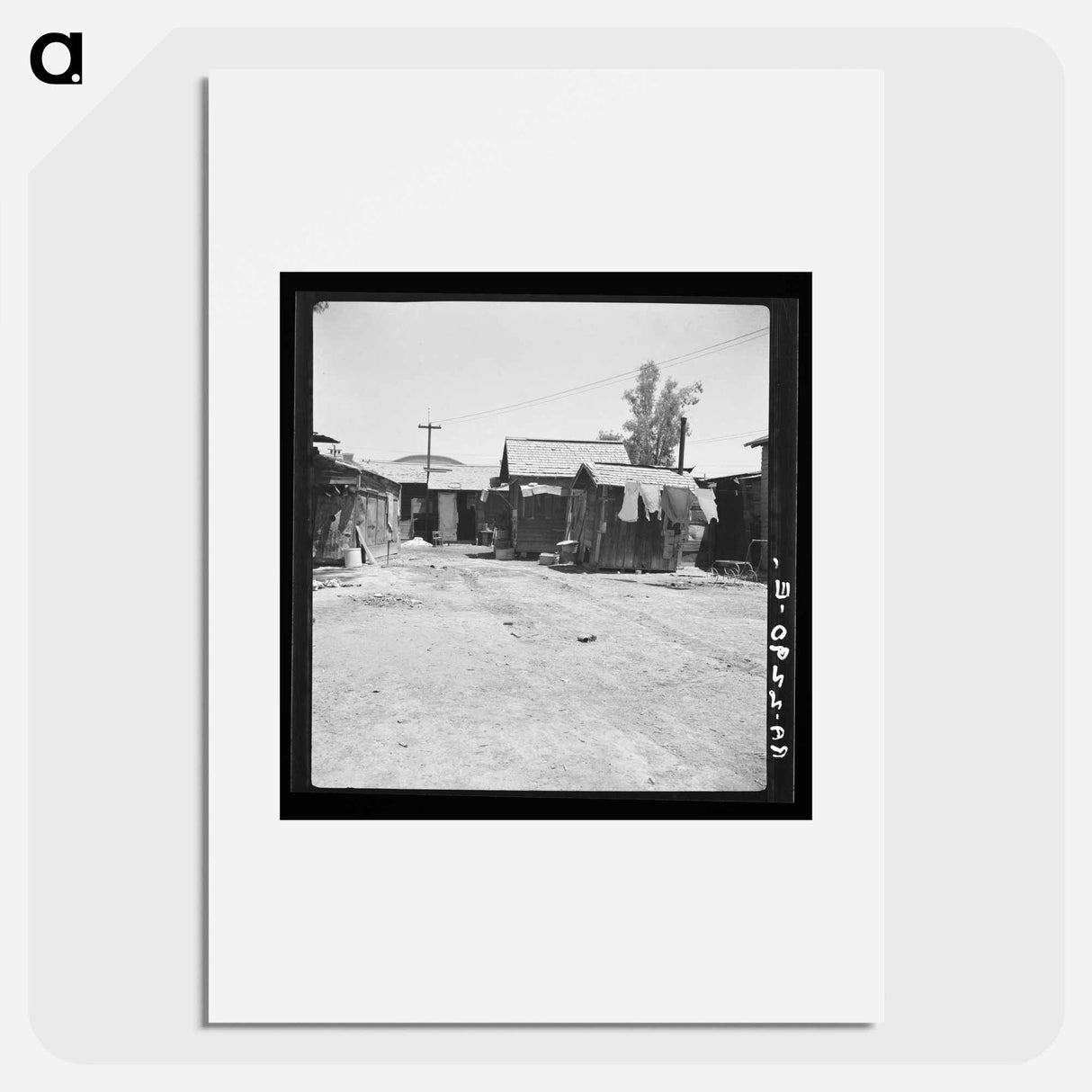 Homes of Mexican field workers - Dorothea Lange Poster.