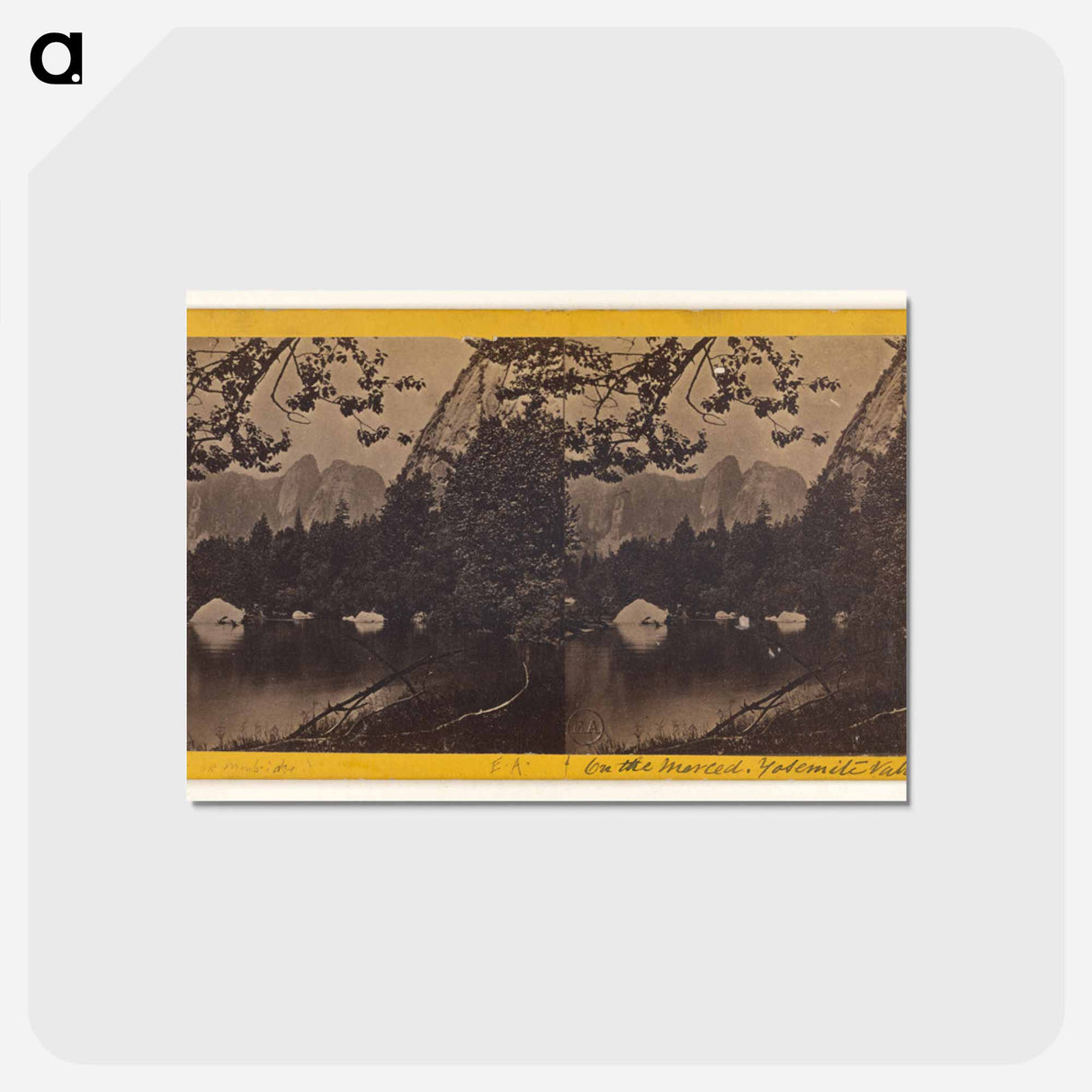 アートポストカード-On the Merced, Yosemite Valley
 - エドワード マイブリッジ Postcard.