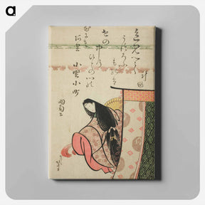 アートパネル-The Poetess Ono no Komachi - 葛飾 北斎 Canvas.