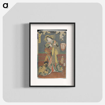 Ōban Triptych Center Panel
 - 歌川 国貞 Poster.