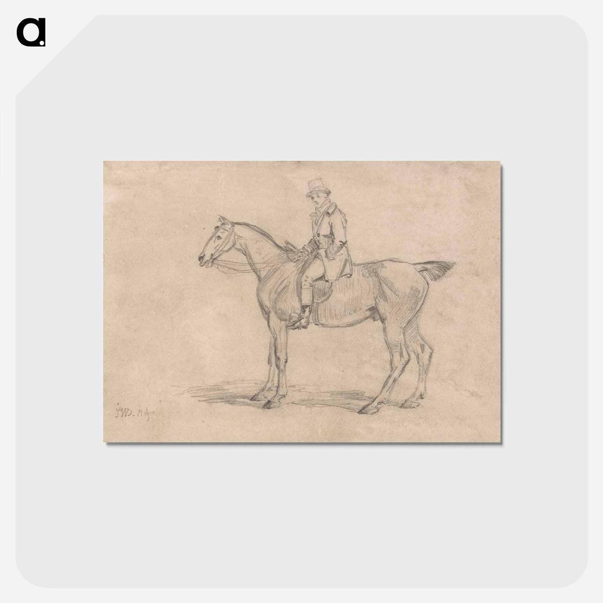 アートポストカード-Ralph John Lambton on His Hunter, "Undertaker"
 - イェール大学アートギャラリー Postcard.