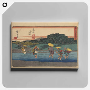 アートパネル-Katsushika Hokusai's Poem By Sangi Hitoshi - 葛飾 北斎 Canvas.