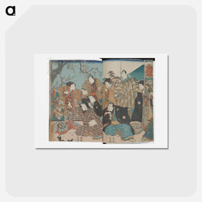 アートポストカード-Ōban Triptych, Center and Left Sheets
 - 歌川 国貞 Postcard.