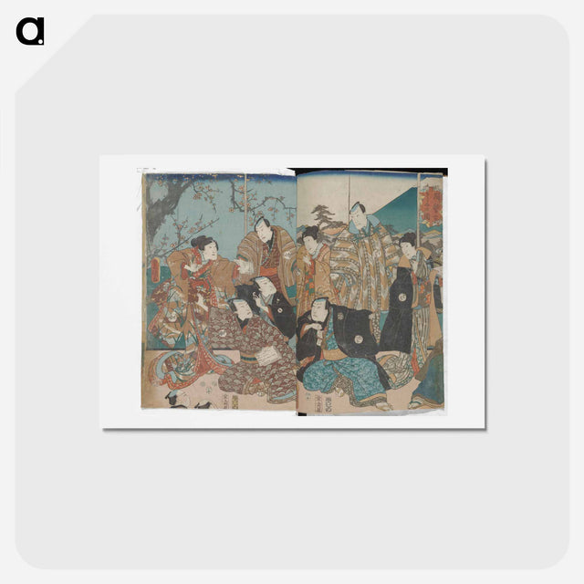 アートポストカード-Ōban Triptych, Center and Left Sheets
 - 歌川 国貞 Postcard.