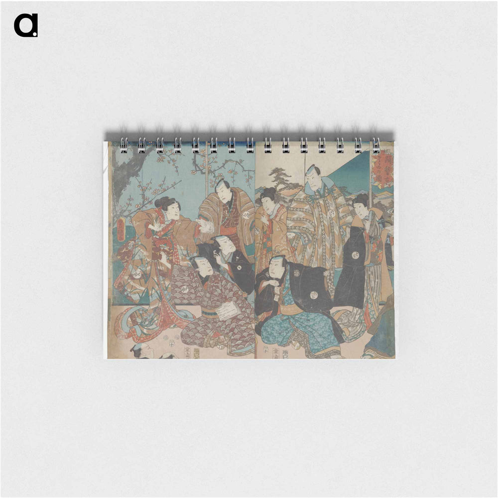 アートメモ帳-Ōban Triptych, Center and Left Sheets
 - 歌川 国貞 Memo.