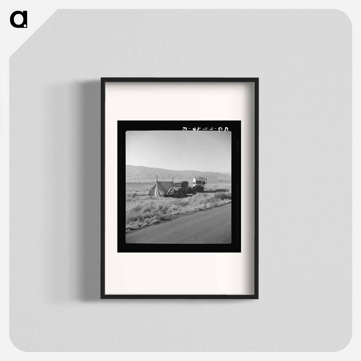 Transient potato workers camping along the highway. Near Shafter, California. - Dorothea Lange Poster.