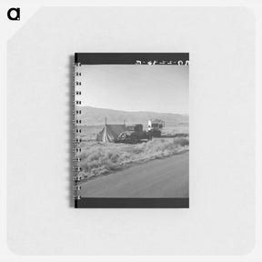 アートメモ帳-Transient potato workers camping along the highway. Near Shafter, California. - ドロテア ラング Memo.