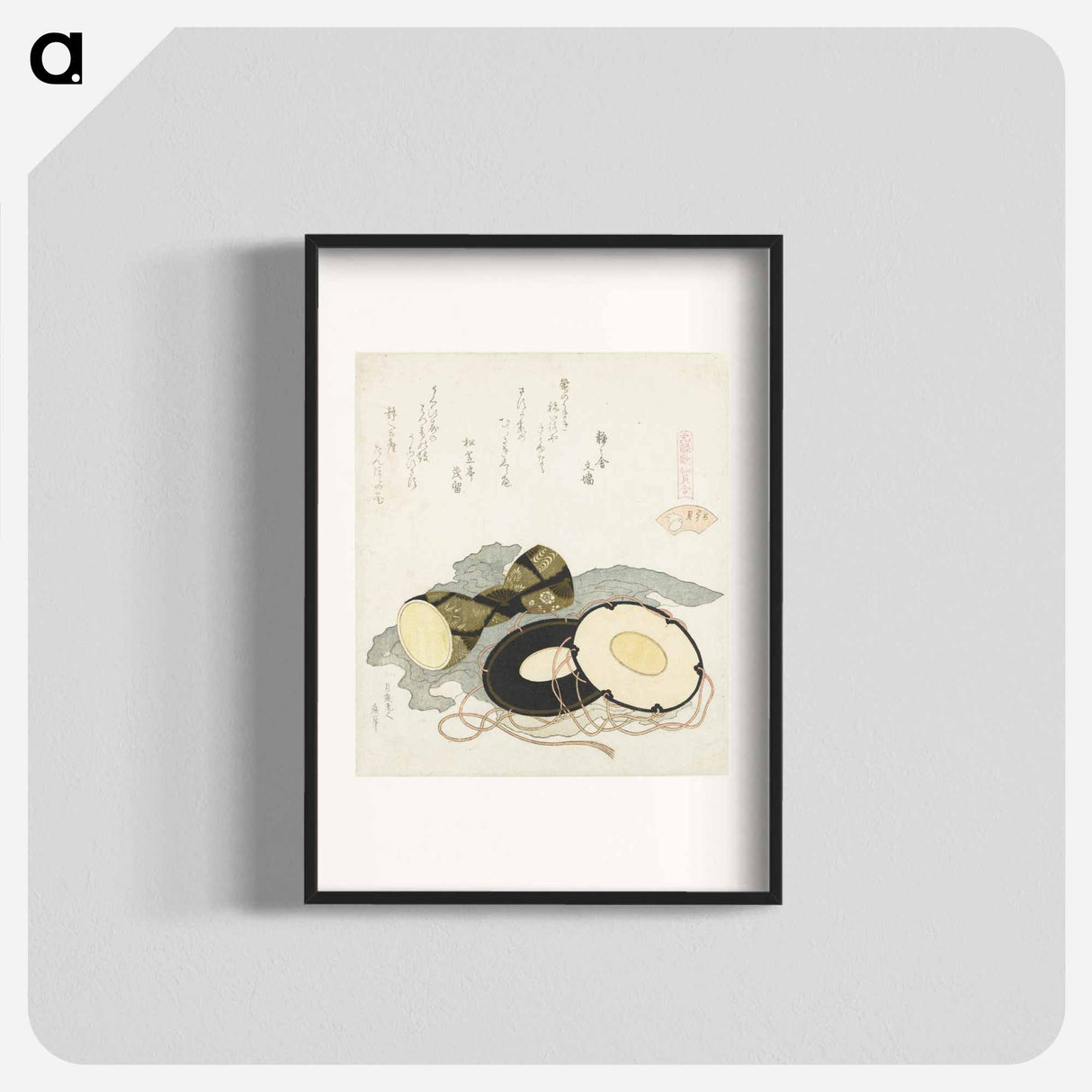 アートポスター-A comparison of Genroku poems and shells - 葛飾 北斎 Poster.